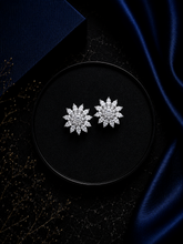 Marquise cut cz stone studs in pure silver