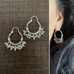 2 cm diameter ghungroo balis in pure silver