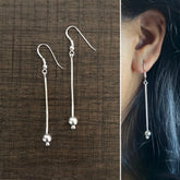 6.5 cm long ball with a silver chain hangings made in pure silver