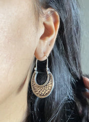 Fish scale pattern balis in pure silver