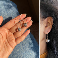 Filigree ball hangings in pure silver