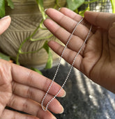 Ball cutting pattern 18'' chain in pure silver