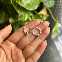 1.2cm diameter ball balis in pure silver