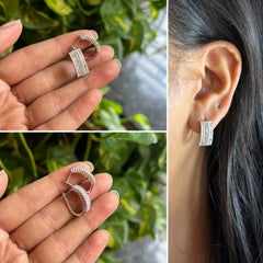 Multi cz cut work minimal Balis in pure silver