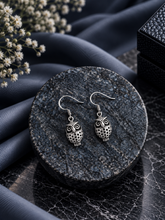 Owl motif antique finish hangings in pure silver