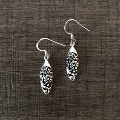 Filigree work earrings in pure silver