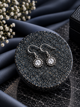 6mm cz stone rava border hangings in pure silver