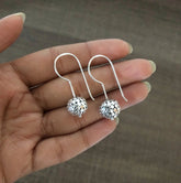 Filigree ball hangings in pure silver