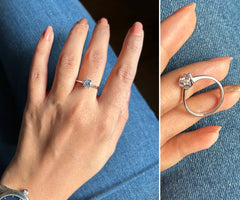 6mm cz stone adjustable ring in pure silver