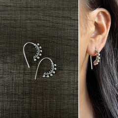 Rava ball ear sliders in pure silver
