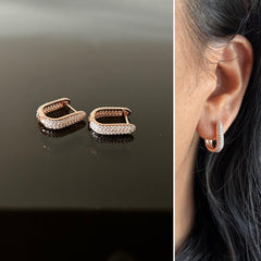 Diamond setting cz stone studded balis in pure silver