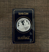 999 Silver, 10g Lakshmi-Ganesha pattern coin (single piece)