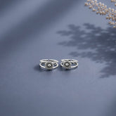 Single sunflower two line toe ring in pure silver (one pair)