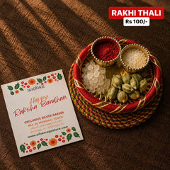 Rakhi Thali - with roli, chawal, mishri and elaichi