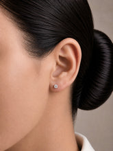 4mm single round cz grain setting studs in pure silver