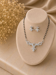 Multi cz Mangalsutra Set - 7 in pure silver