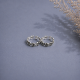 Best selling Rose pattern toe ring in pure silver (one pair)