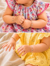 Kids open ended bangle pair in pure silver - (0 to 1 year)