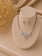 Multi cz Mangalsutra Set - 5 in pure silver