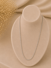 Ball cutting pattern 18'' chain in pure silver