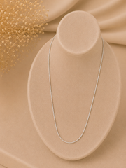 Sleek flexible 18'' chain pure silver