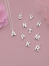Alphabet pendant with an 18inch chain in pure silver