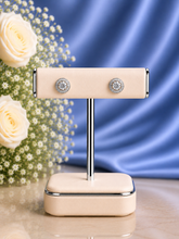 1 cm multi cz stone detachable studs in pure silver with a ring and 5mm transparent cz stone centre in pure silver