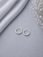 8mm thin plain bali in pure silver
