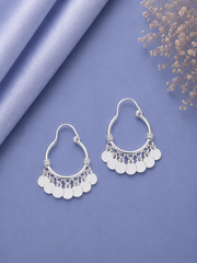 2 cm diameter Gypsy style balis in pure silver