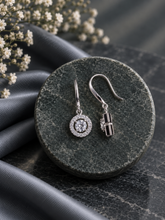 9mm multi cz stone solitaire-look-alike hangings in pure silver