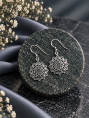 Intricate filigree work Mandala pattern hangings in pure silver