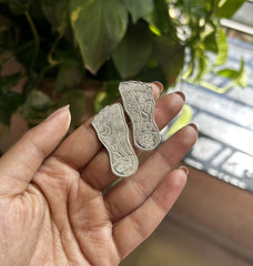 Lakshmi Charan (feet) in pure 925 silver (one pair)