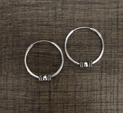 2.75 cm diameter wire work balis in pure silver