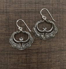 Handmade antique finish rava work hangings in pure silver