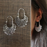 Floral cut work balis in pure silver