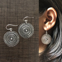 Pure silver filigree work round hangings