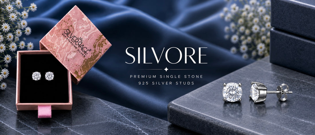 SILVORE - Single Stone Studs