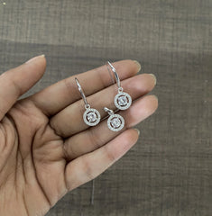 9mm multi cz stone hangings and a matching pendant  in pure silver