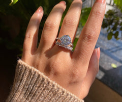 1cm cz stone studded band ring paired with a 4mm six cz ring in pure silver