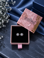5mm cz studs with six prongs in pure silver