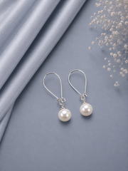 10mm diameter pearl loops in pure silver