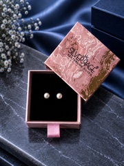5mm Swarovski pearl studs in pure silver