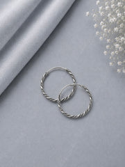 3cm diameter twisted wire work Balis in pure silver