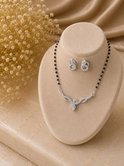 Multi cz Mangalsutra Set - 8 in pure silver