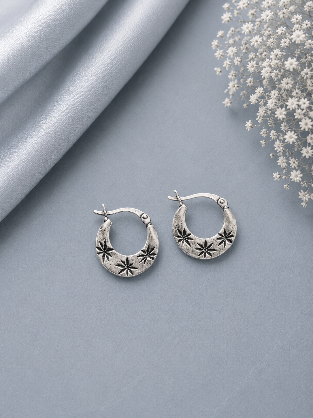 Three Starry Night balis in pure silver