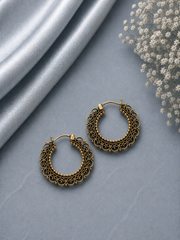 3cm diameter filigree work balis with 22kt gold plating made in pure silver