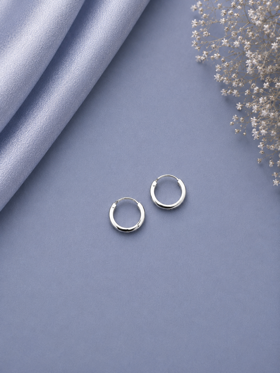 1.2cm diameter small flat Balis in pure silver