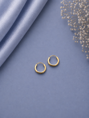 1.2cm diameter small flat Balis in pure silver with 22kt gold plating
