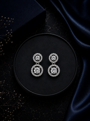 9mm and 1.1 cm multi cz stone attached studs in pure silver