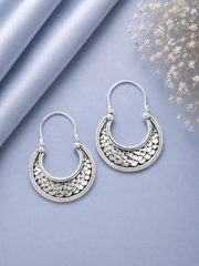 Fish scale pattern balis in pure silver